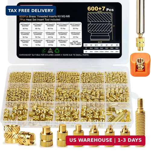 607pcs threaded inserts - threaded,